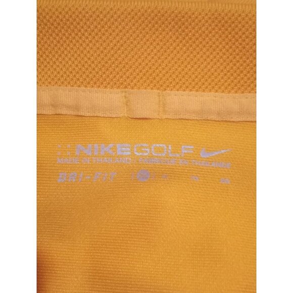 Nike GOLF Dri Fit Polo Shirt Mens XL Solid Orange Performance Collared - Picture 8 of 12